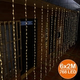 Cascada 6X2 Metros 768 LED Luces Navidad 2040