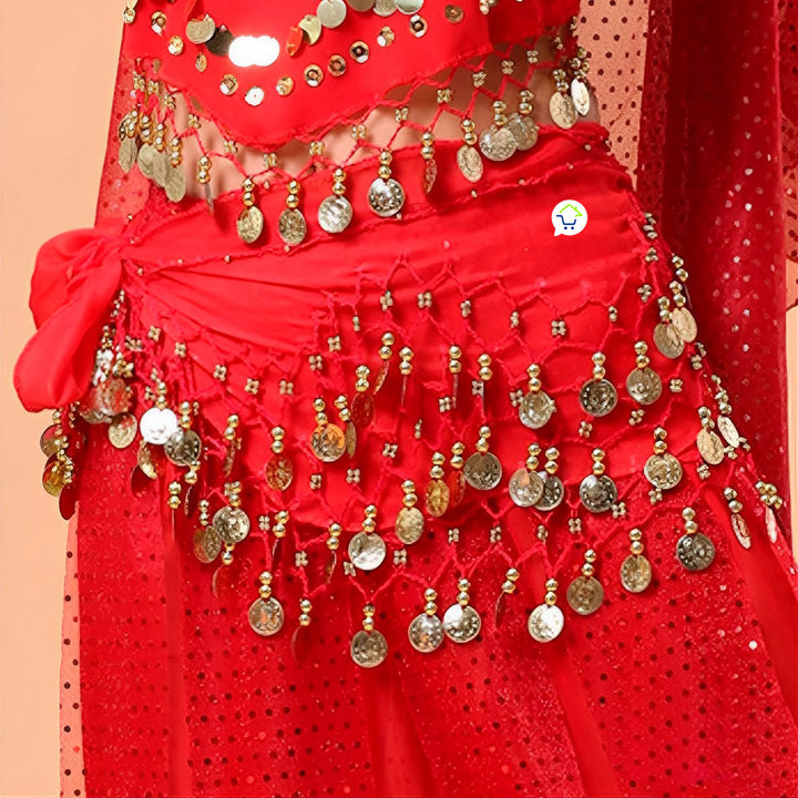 Caderin Cinturón De Danza Árabe Danza Del Vientre Monedas CDA5C