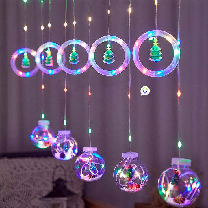 Cortina intercaladas 3 M Bolas Mágicas Navideñas JTX22-2-C
