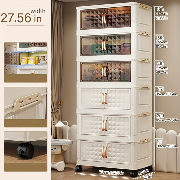 Armario Plegable de Gran Capacidad sin Instalación para Organizador de Juguetes y Ropa