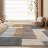 Alfombra de terciopelo, 850 g/m², diseño geométrico estilo crema, para sala de estudio, baño o jardín, encanto natural que crea un ambiente tranquilo y cómodo, lavable a máquina, antideslizante, delgada y suave, para interiores, estilo retro lujoso, idea