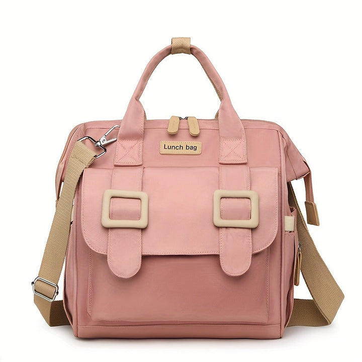 Bolsa de almuerzo portátil de gran capacidad versátil y elegante, aislada para mantener la comida fresca y fría, sin contacto con alimentos. Regreso a la escuela.