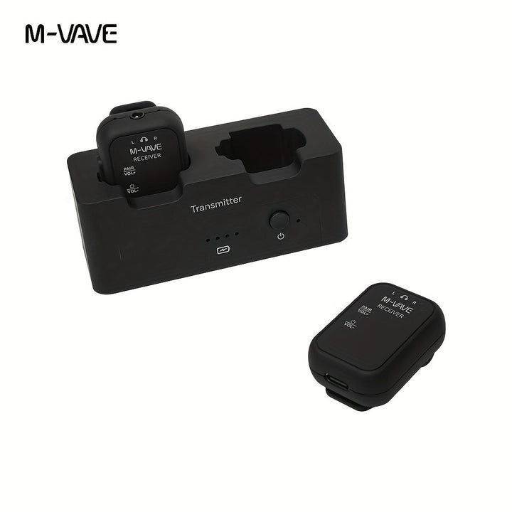 Juego de Transmisor y Receptor Recargable M-VAVE WP-12 2.4G con Auriculares Inalámbricos para Monitorización Estéreo Mono
