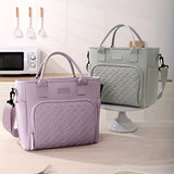 1pc Bolsa Térmica de Gran Capacidad para Hombres y Mujeres - Bolso Frío Multifuncional con Correa Ajustable, Color Sólido en Poliéster, Diseño para Trabajo, Escuela, Picnics al Aire Libre, Sin Contacto con Alimentos, Regreso a Clases