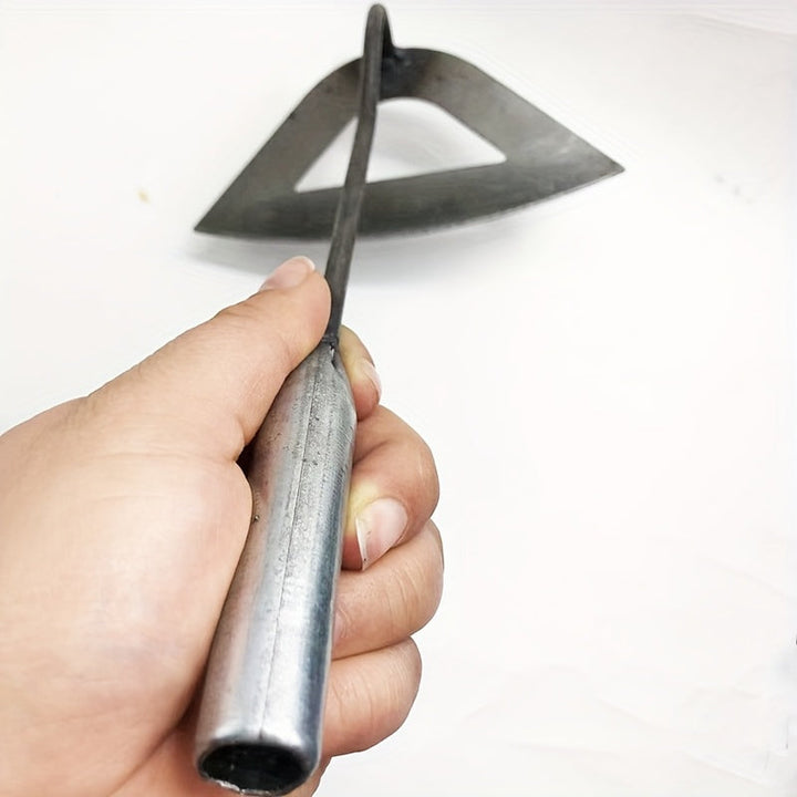 Pala de rastrillado de acero completo - Pala de excavación de alta resistencia con mango ergonómico | Herramienta de jardín a prueba de óxido para verduras/camas de flores | Rendimiento duradero y confiable