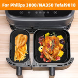 Liner de aire de silicona, reutilizable antiadherente, para freidora de aire Philips 3000/NA350 Tefal9018, bandeja de horno, sartén de parrilla