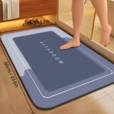 Alfombra antideslizante de barro de diatomeas para baño, tapete absorbente y de secado rápido para cocina, entrada o ducha