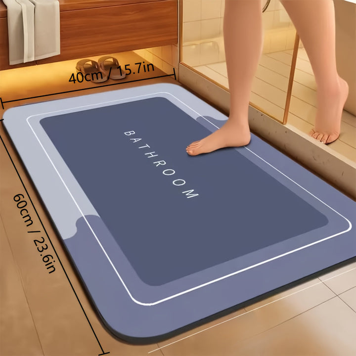 Alfombra antideslizante de barro de diatomeas para baño, tapete absorbente y de secado rápido para cocina, entrada o ducha