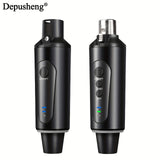 Sistema de Micrófono Inalámbrico DEPUSHENG, Transmisor y Receptor XLR Inalámbricos para Micrófono Dinámico, Mezclador de Audio, Sistema de PA