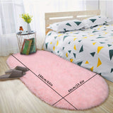 1pc Alfombra Larga de Peluche para Dormitorio, Suave y Agradable a la Piel, Fácil de Cuidar, Buen Antideslizante, Para Usar al Lado de la Cama