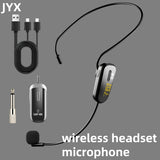 JYX Auriculares inalámbricos recargables con micrófono y amplificador de voz - Carga USB, conector de 3,5 mm, ideal para enseñar, entrenar, fitness, orientación, discursos, karaoke, cantar, mejora del karaoke.