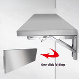 Estante de almacenamiento plegable de acero inoxidable - Instalación sin taladro, resistente a la oxidación y fácil de limpiar, organizador de cocina que ahorra espacio para especias, cubiertos, utensilios de cocina, diseño contemporáneo, organizadores y