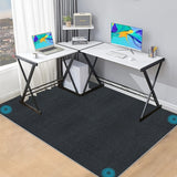 1pc Alfombra para silla de oficina, KOKOJO, para pisos de madera dura y cerámica, alfombra de silla giratoria para computadora, grande, antideslizante, hecha de poliéster, con escritorio bajo perfil de alfombra baja, para oficina en casa