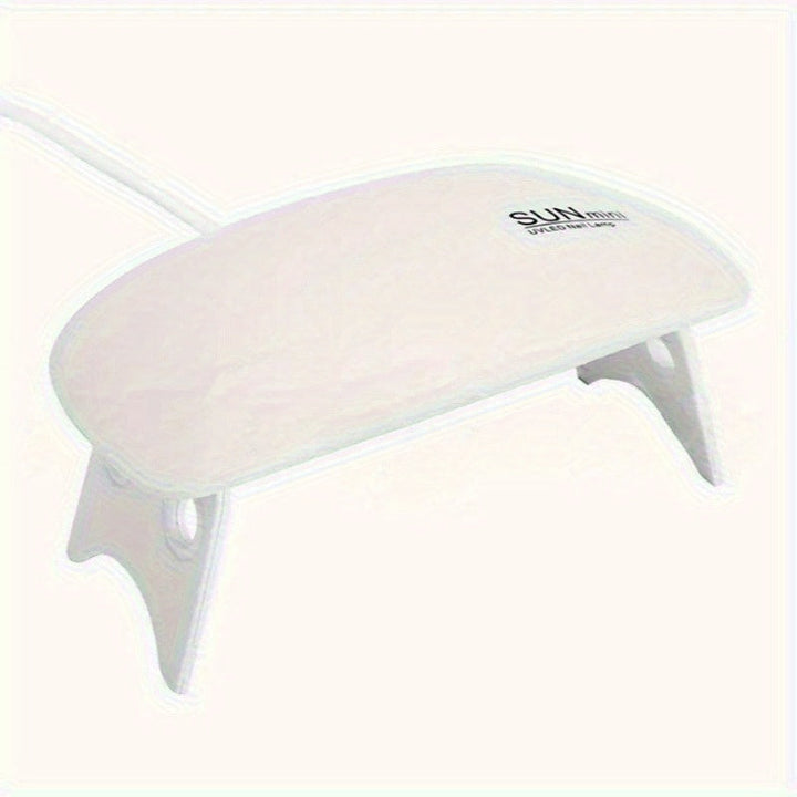 50 Piezas de Lámpara Portátil Mini para Uñas con 6 Bombillas LED - Secador de Gel Plegable USB, Secado Rápido en 60s para Manos y Pies, Diseño Rosa y Blanco para Salón y Hogar