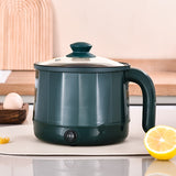 Olla de Cocina Eléctrica Multifuncional con Vaporizador - Material PP Portátil, 1000W de Potencia, 110V-130V Enchufe EE. UU., Compatible con Fogón para Cocinar, Hervir, Cocer al Vapor - Ideal para Dormitorios y Uso en el Hogar