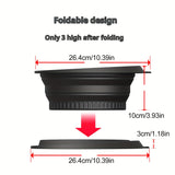 Cuenco de Baño Frío Plegable de Silicona - Tazón Colapsible para Spa Facial, Manos y Uñas - Recipiente Portátil para Remojo Relajante en Agua Fría con Base Antideslizante, Fácil de Limpiar, Ideal para Viajes, Herramienta Duradera para Cuidado de la Piel