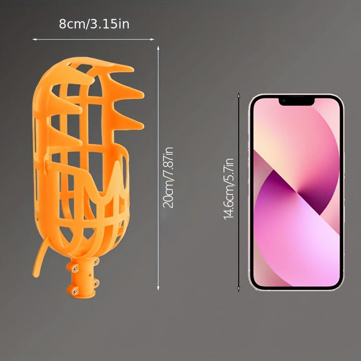 1pc Cabezal Recogedor de Frutas Portátil - Empuñadura Ergonómica Antideslizante, Diseño Hueco para la Cosecha Segura de Frutas, Herramienta Duradera para Manzanas, Naranjas y Bayas - Herramienta Fácil para Recolectar Frutas en Casa y Granja