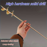 2 Piezas de Broca para Jardinería Resistente - 7.19 Metros, Material Metálico Anticorrosivo Duradero, Diseño Ergonómico en Espiral, Fácil y Eficiente, Ideal para Plantación y Cultivo de Semillas, Imprescindible para Entusiastas del Jardín