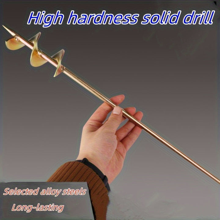 2 Piezas de Broca para Jardinería Resistente - 7.19 Metros, Material Metálico Anticorrosivo Duradero, Diseño Ergonómico en Espiral, Fácil y Eficiente, Ideal para Plantación y Cultivo de Semillas, Imprescindible para Entusiastas del Jardín