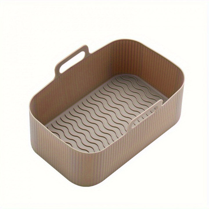 1 nuevo relleno de silicona para freidor de aire, bandeja de hornear de grado alimenticio antiadherente, adecuada para pizza y pollo frito, accesorios de horno seguros para cocina y restaurante.