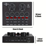 Kit de equipo para podcast, interfaz de audio V8 equipada con tarjeta de sonido multi en uno y micrófono condensador BM800, ideal para grabaciones y transmisiones en vivo