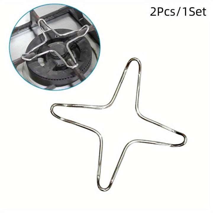 2 piezas/1 juego, soporte de acero inoxidable para cocina de gas, soporte para estufa de hierro para camping, difusor de calor, soporte para olla pequeña para cocina.