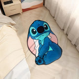 Alfombra Antideslizante de Disney Stitch - 100% Poliéster Lavable a Máquina, Diseño Vibrante de Dibujos Animados para Dormitorio, Sala de Estar, Baño y Sala de Juegos - Regalo de Pascua Halloween, Adorno para Baño, Tela Duradera