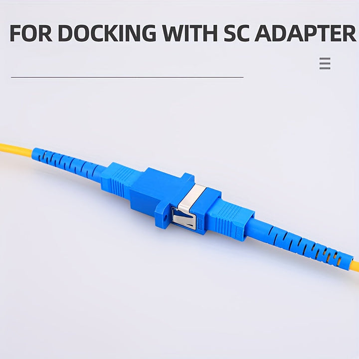Adaptador de Acoplador de Fibra Óptica SC-SC de 1 pieza con Brida, Conector de Extensión Compatible con Cable de Parche de Modo Simple y Multimodo, Sin Carga, No Requiere Batería