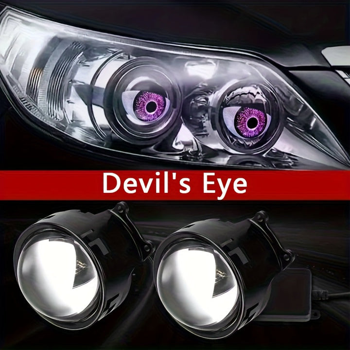 1 pieza/par de luces decorativas para auto con diseño de ojos de diablo, 33 patrones, actualización nueva, 9-36V, ideal para motocicletas, SUVs, regalos, decoración de fiestas, personalización DIY, decoración automotriz atractiva