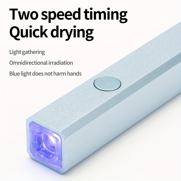 Lámpara de uñas de gel mini portátil, luz de uñas de mano con 2 ajustes de temporizador, pantalla LCD, lámpara de curado de uñas