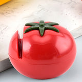 Afilador Manual Portátil en Forma de Tomate - Afilado Rápido y Fácil para Cuchillos de Cocina, Diseño Compacto
