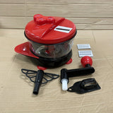 Picadora de Verduras Manual, Triturador de Ajo, Procesador de Alimentos Multifuncional de Plástico para Esenciales de Cocina en Autocaravana