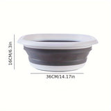 Balde de Lavandería Portátil Plegable - Cuello Resistente, Cubo Ahorrador de Espacio para Apartamentos, RV y Viajes, Hogar - Sin Necesidad de Electricidad, Fácil Limpieza para Baño de Pies, Lavado Manual y Uñas - Ideal para Espacios Pequeños y Uso Móvil,