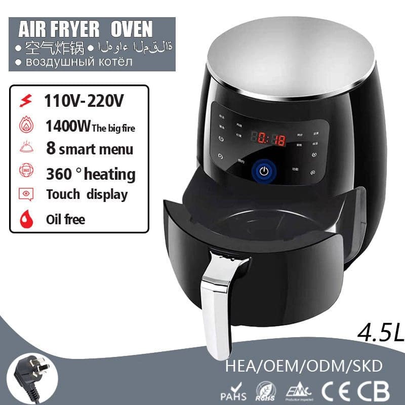 Air Fryer Freidora De Aire Silver Crest 2400w 6 Litros