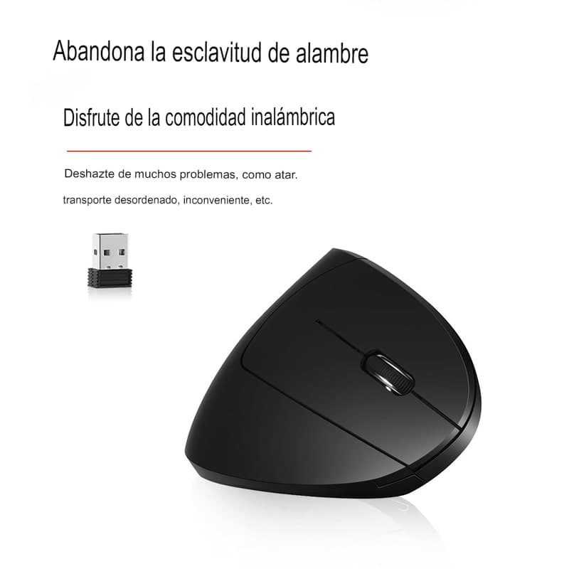 Mouse Vertical Ergonómico Inalámbrico Recargable 6 Botones