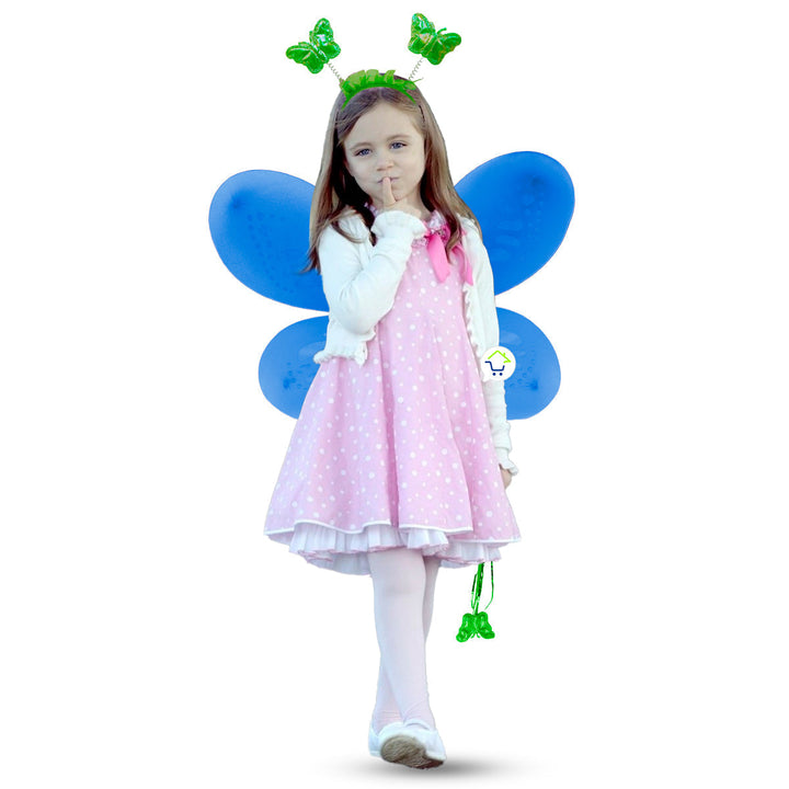 Disfraz De Mariposa Hada Alas Diadema Varita Halloween OF491
