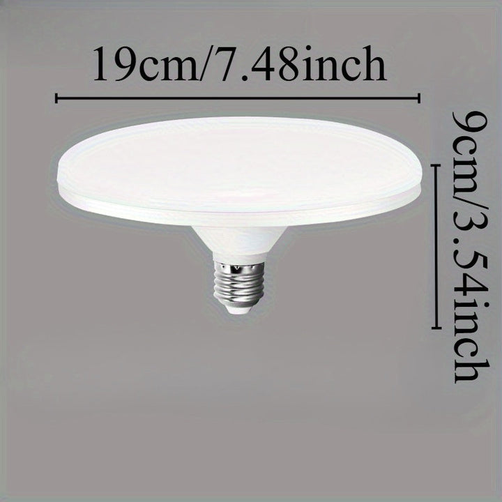 1 pieza de bombilla de montaje flush estilo UFO moderno - Base de tornillo E26/E27, alta luminosidad LED, fácil de instalar, perfecta para hogar, oficina, dormitorio, comedor, RV, sala de estar - Iluminación interior, iluminación interior | Estética mode