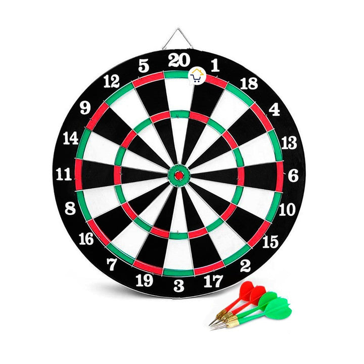 Tablero Dardos 2 En 1 Tiro Al Blanco Diana Madera Reversible D12