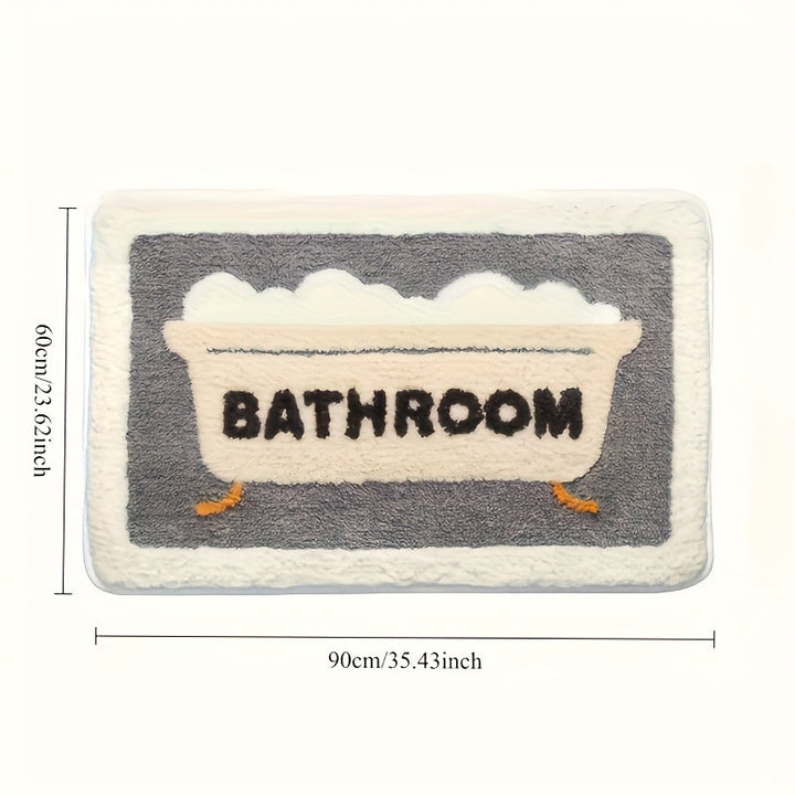 1pc Alfombra de Baño de Dibujos Animados Glamorosa - Súper Absorbente, Secado Rápido, Engrosada, Antideslizante - Alfombra de Entrada Perfecta para el Hogar
