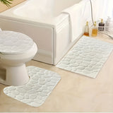 3 tapetes para baño, absorbentes y lavables, antideslizantes, alfombras lavables a máquina, suaves y cómodas, para baño, cocina, lavandería, dormitorio, ducha, interiores, accesorios para baño