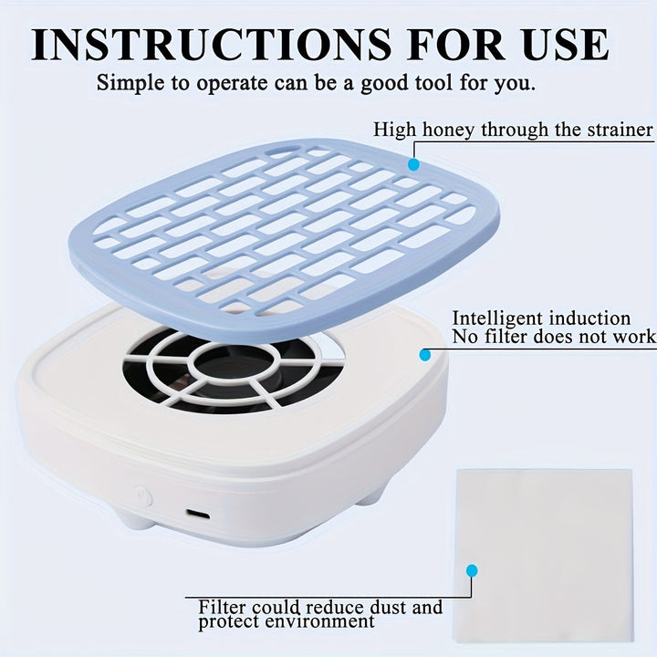 Aspiradora de Uñas con USB - Potente Succión, Compacta y Ligera con Filtro Lavable, Sin Batería Necesaria, Ideal para Hogar, Salón o Uso Personal (Azul/Blanco/Rosa) - Herramienta Perfecta para Arte en Uñas, Cepillo para Polvo de Uñas, Diseño Elegante, Ma