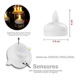 Velas LED Flotante Agua X1 Impermeables Luz Cálida MJ-020C