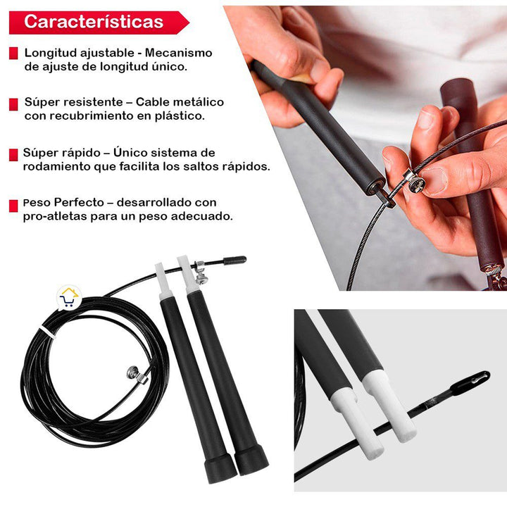 Cuerda Para Saltar Crossfit Soga Metal Gimnasio Deportes CPS-2311