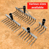 9-Dientes de Acero de Manganeso Desmalezadora Manual, Mango Ergonómico, Desmalezadora Manual Duradera para Jardín Cesped Farmland, Cultivador de Suelo Eficiente para Plantar y Desmalezar, Herramienta de Jardín | Quitamalezas Ergonómico | Rastrillo de Met