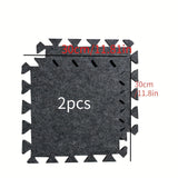 Conjunto de batería de alta calidad 2/4 de alta densidad Alfombra de espuma antirruido interbloqueable - Gruesa, Antideslizante y Absorbente de choques - Gris