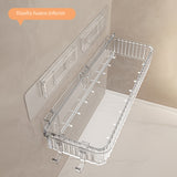 Estante de baño con ventosa Musurjoy, estante de almacenamiento montado en la pared sin taladrar, acabado de espejo, 1 pieza, para organizador de cosméticos de tocador de inodoro, decoración navideña, suministros de baño de cocina para el hogar