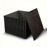 20-Unidades de Alfombras Entrelazadas, 30cm x 30cm, Negro/Azul/Gris, Material PS, Suelo de Piso para Sala de DIY, Ensamblaje Fácil, Longitud de Costura Personalizable