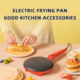 Máquina de panqueques para desayuno sin adherencia, máquina de pastel de resorte para el hogar, máquina de panqueques de cocción unilateral, calentamiento rápido de 20 segundos, salida rápida de la olla, calentamiento uniforme, se puede proporcionar para