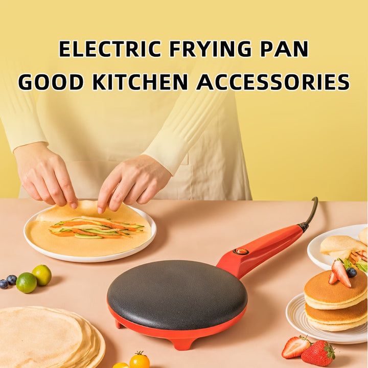 Máquina de panqueques para desayuno sin adherencia, máquina de pastel de resorte para el hogar, máquina de panqueques de cocción unilateral, calentamiento rápido de 20 segundos, salida rápida de la olla, calentamiento uniforme, se puede proporcionar para