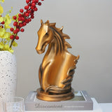 Soporte Elegante para Botellas de Vino con Cabeza de Caballo - Construcción Robusta en Resina, Decoración Espaciosa para Sala, Comedor o Bar - Centro Moderno y Creativo, Artesanía Detallada